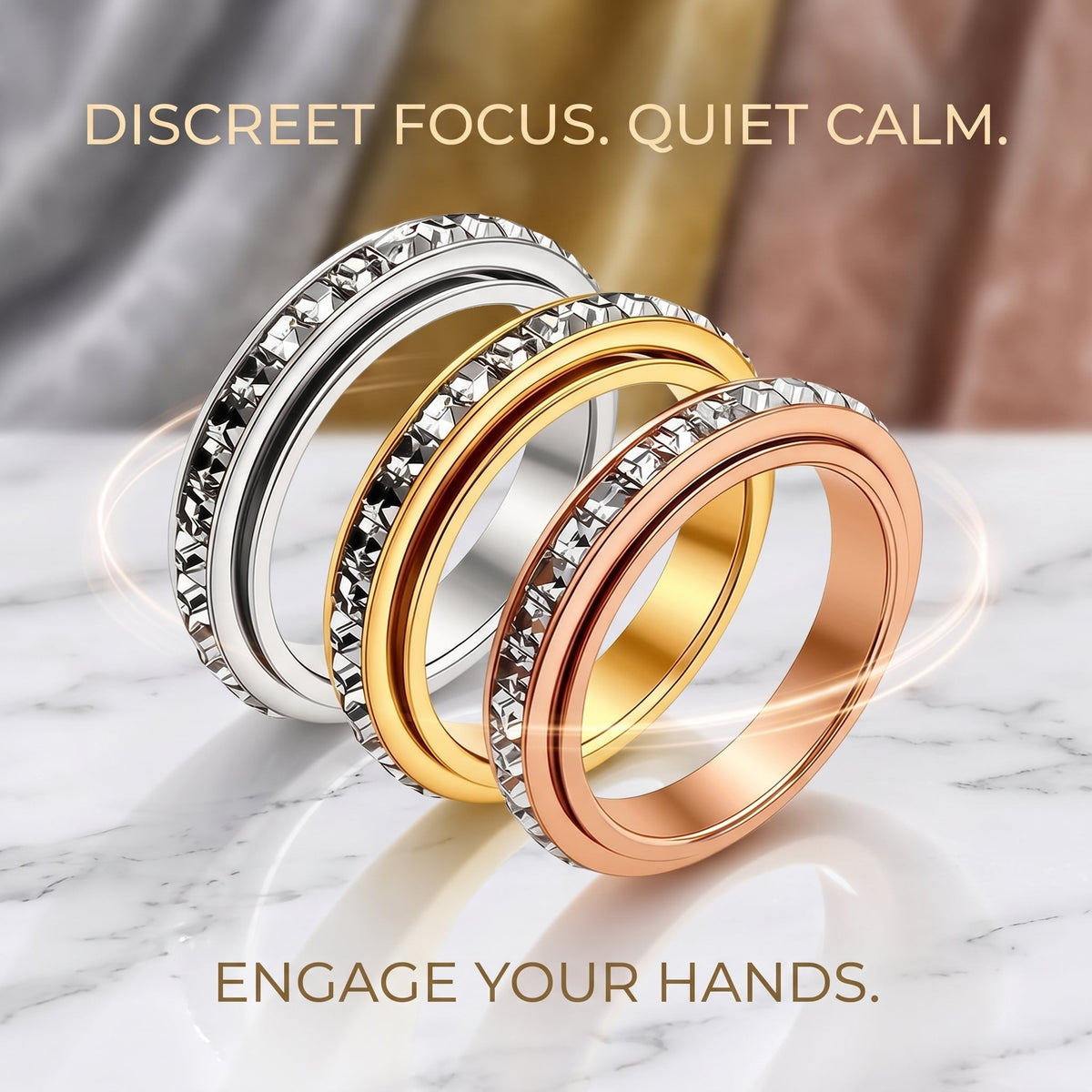 CalmSpin: Stainless Steel Ring